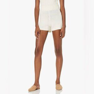 The Drop Adrienne Pull On Sweater Knit Shorts Whisper White